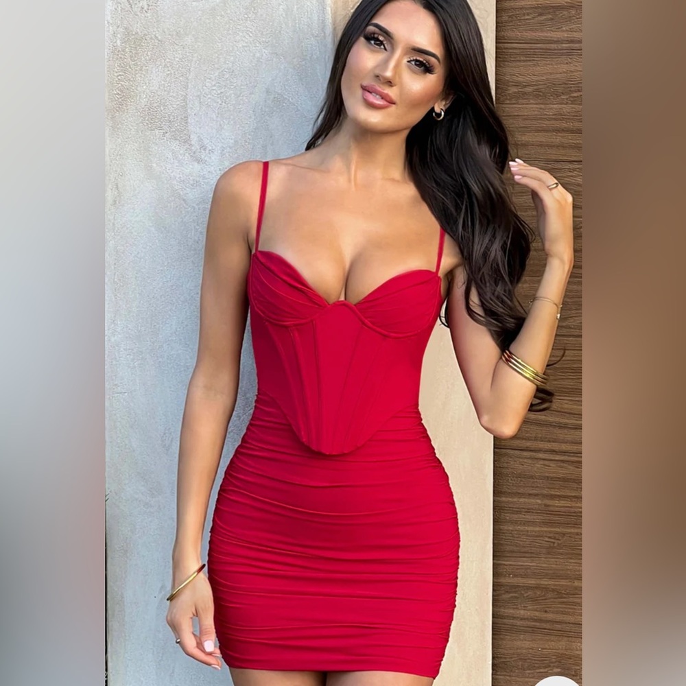 Babyboo fashion Nyla mini dress red